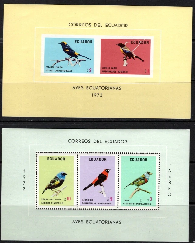 1619-1620 BL 63 B + 1621-1623 BL 64 C Vtáky