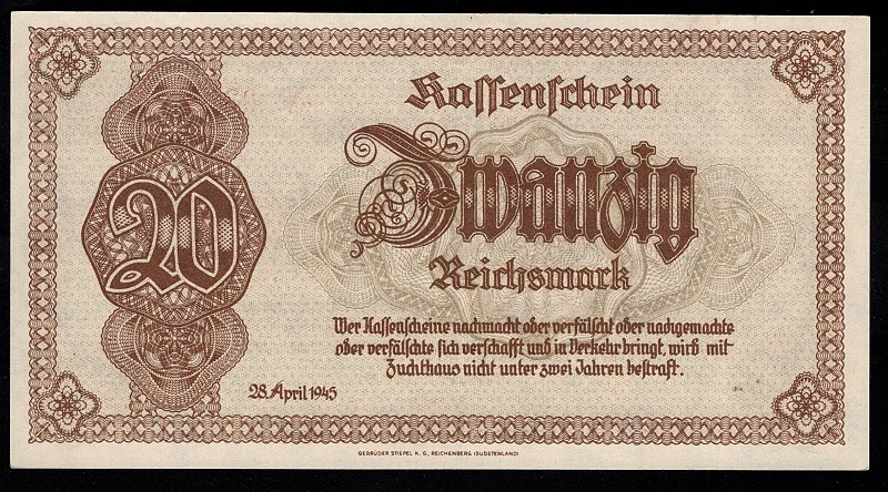 20 Reichsmark 1945 UNC