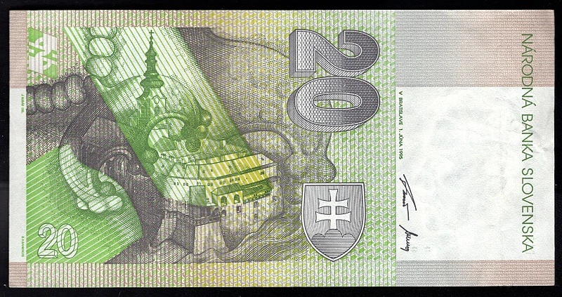 SK13/ 20 Sk - Slovensko - Séria B, 1995