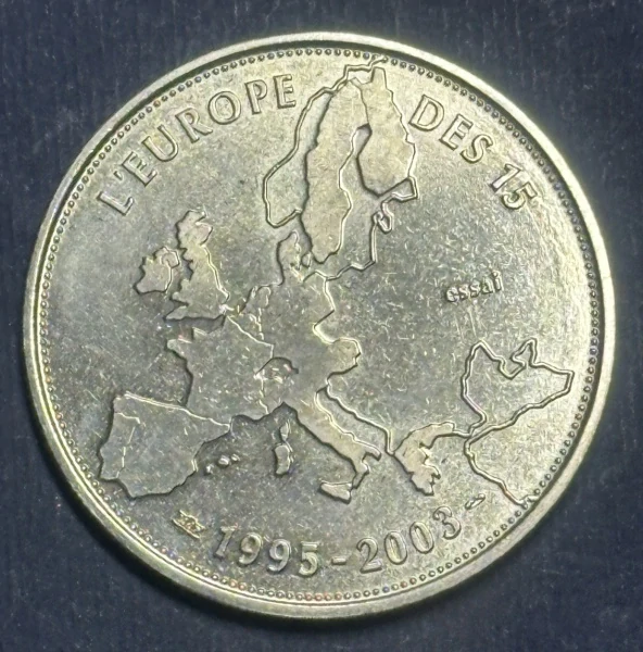 Francúzsko - pamätná medaila / Mapa Európy