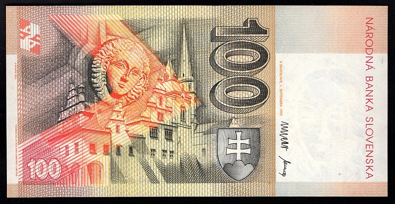 SK29/ 100 Sk - Slovensko - Séria A, 1993 BIMILÉNIUM UNC