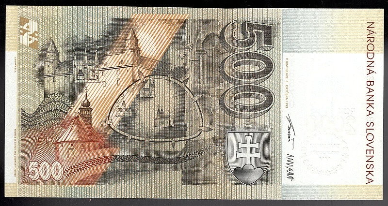 SK31/ 500 Sk - Slovensko - Séria A, 1993 BIMILÉNIUM UNC