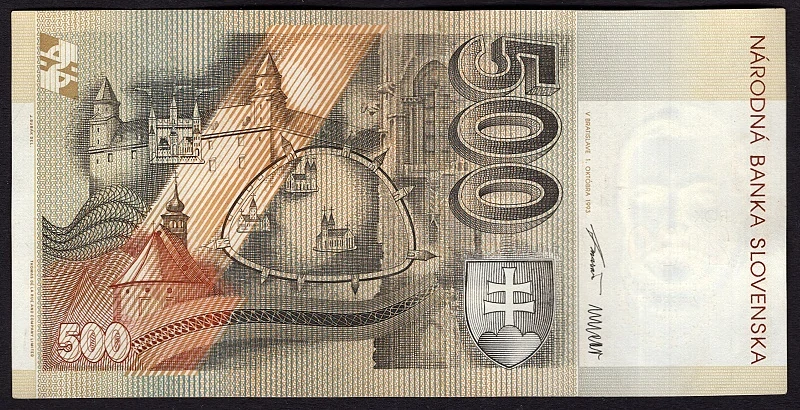 SK31/ 500 Sk - Slovensko - Séria A, 1993 BIMILÉNIUM