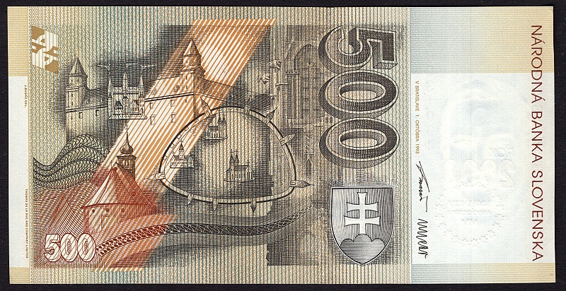SK31/ 500 Sk - Slovensko - Séria A, 1993 BIMILÉNIUM