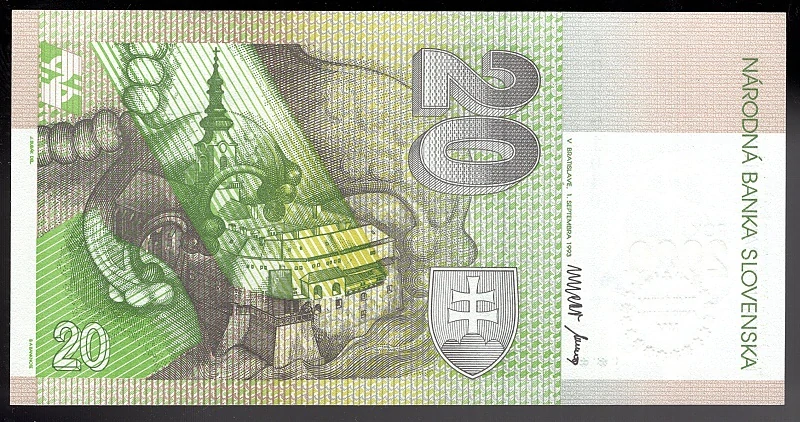 SK27/ 20 Sk - Slovensko - Séria A, 1993 BIMILÉNIUM aUNC