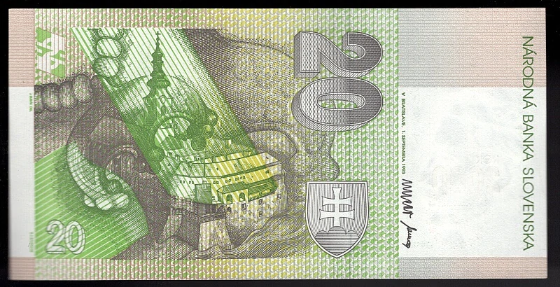 SK27/ 20 Sk - Slovensko - Séria A, 1993 BIMILÉNIUM UNC