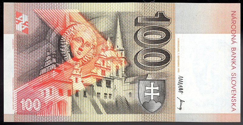 SK09/ 100 Sk - Slovensko - Séria D, 1993 UNC
