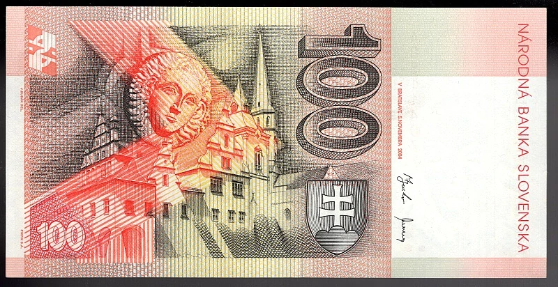 SK43/ 100 Sk - Slovensko aUNC , Séria A, 2004