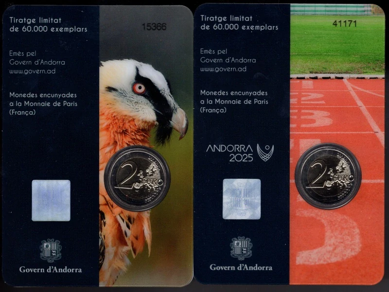 2025 - 2x Pamätná minca Andorra 2€