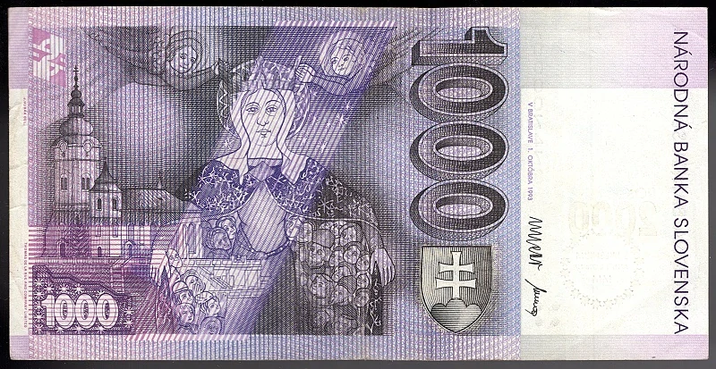SK32/ 1000 Sk - Slovensko - Séria A, 1993 BIMILÉNIUM 