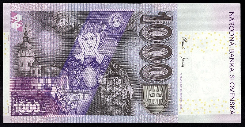 SK44/ 1000 Sk - Slovensko - Séria P, 2005 aUNC