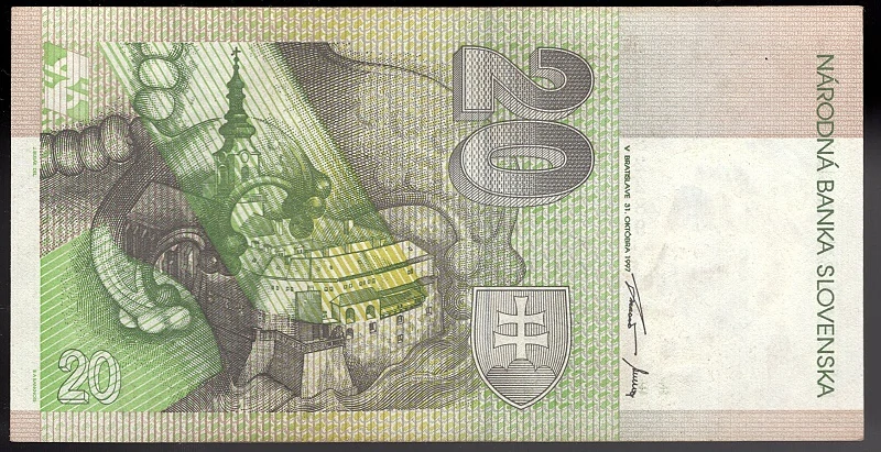 SK21/ 20 Sk - Slovensko - Séria B, 1997 aUNC