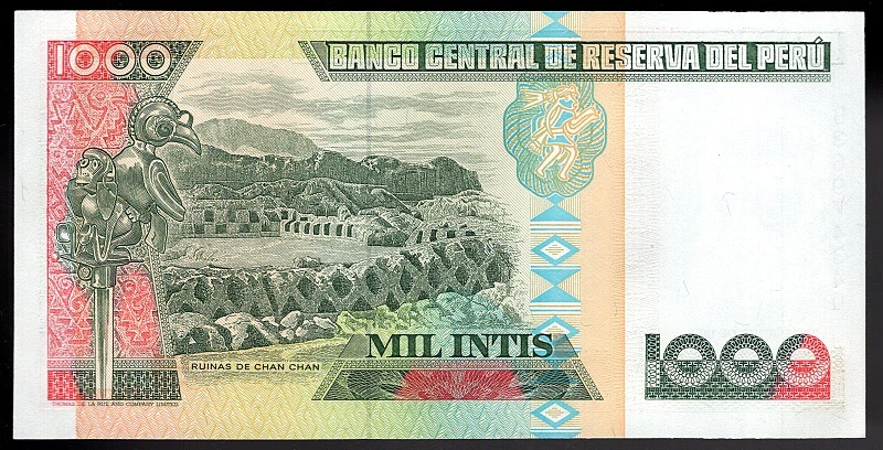 1000 Intis 1988 UNC - Peru