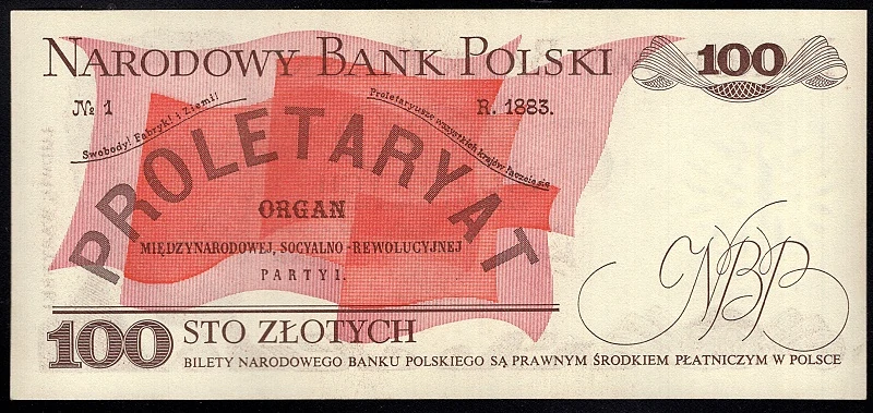 100 Zlotých 1976 aUNC , Séria BT