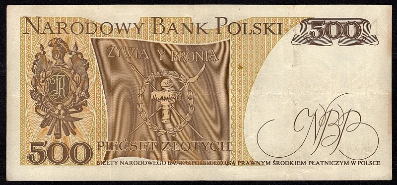 500 Zlotých 1974 , Séria K