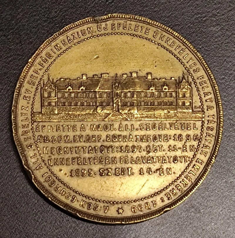Medaila 100. založenia gymnázia 1899