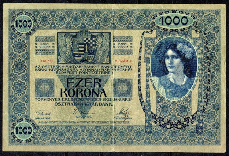 1000 Korona 1902 B