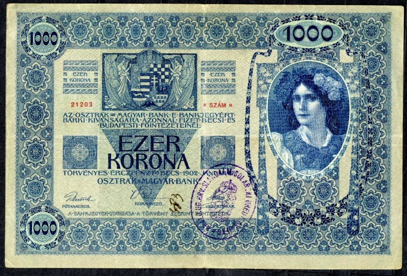 1000 Korona 1902 F