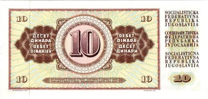 10 Dinárov 1978 - Juhoslavia