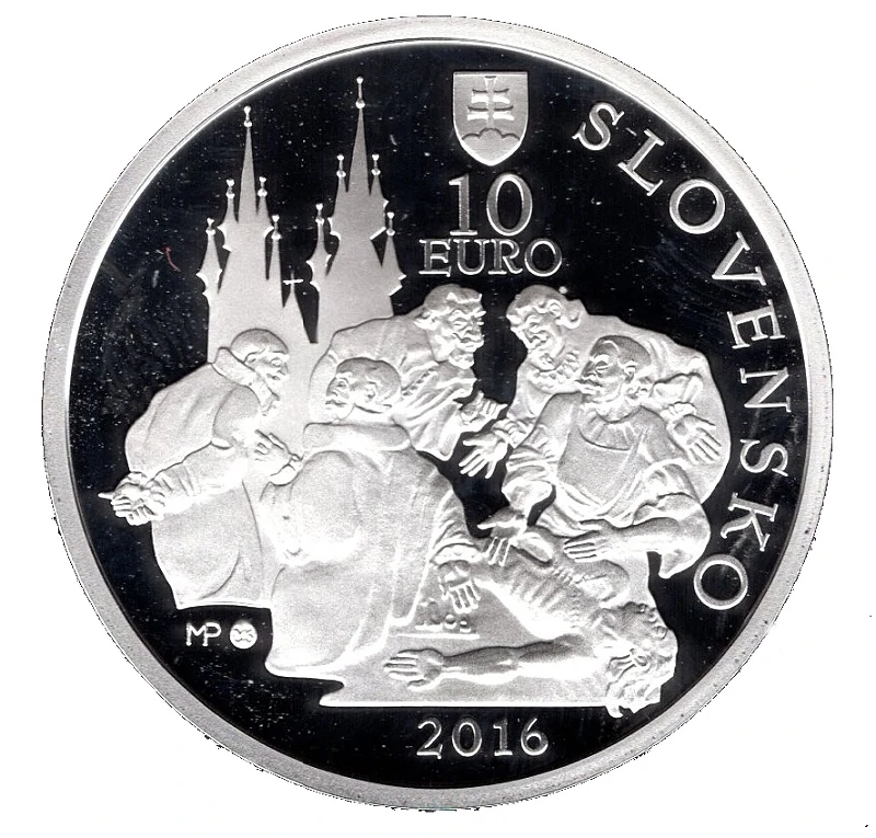 2016/026, 10€ Ján Jessenius – 450. výročie narodenia Proof