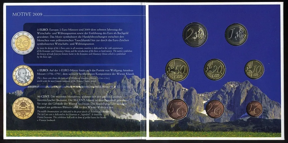 Sada euromincí Rakúsko 2009