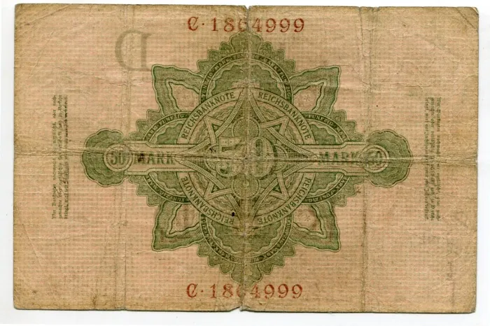 50 Mark 1908, z obehu