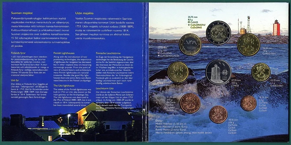 Sada euromincí Fínsko 2007