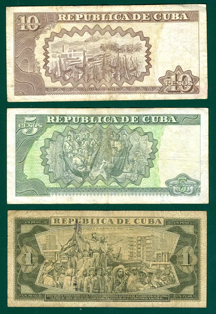 1, 5, 10 Pesos - Kuba / konvolut
