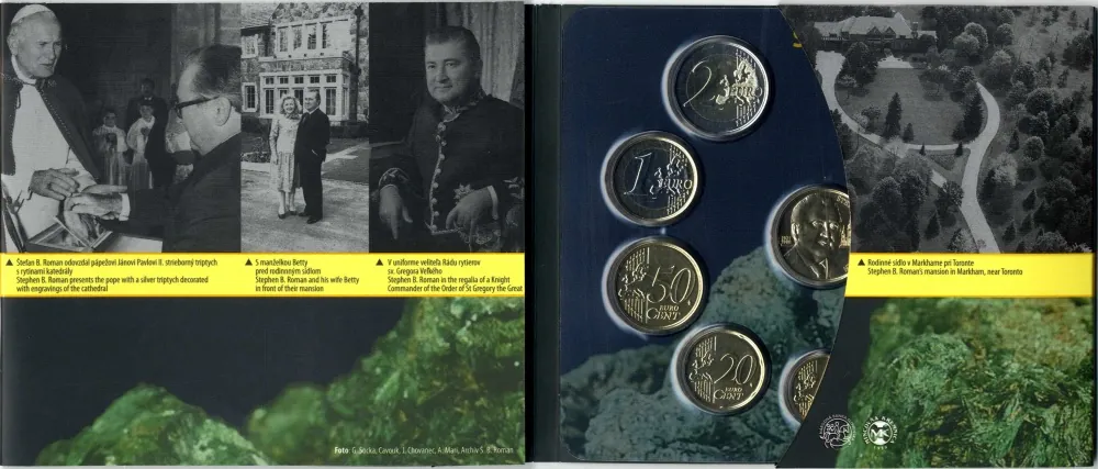 2021 Sada Slovenských Euro mincí - Štefan Boleslav Roman - 100. výročie narodenia