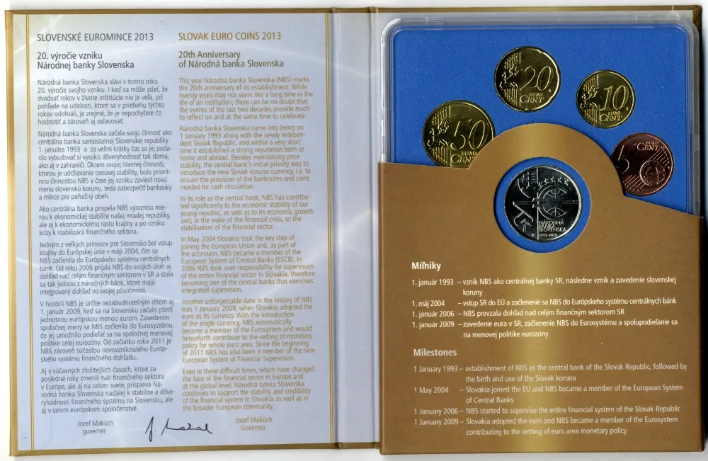 2013 Sada mincí Slovenskej republiky NBS - 20. výročie vzniku 