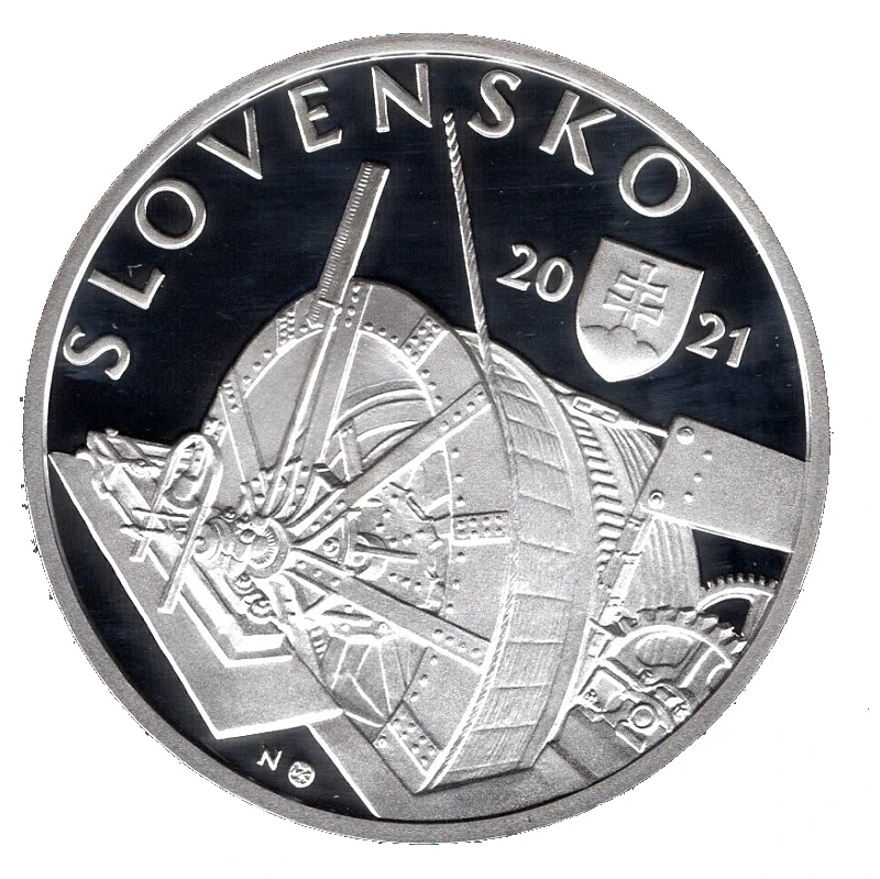 2021/049, 10€ Podzemná vodná elektráreň Kremnica Proof 