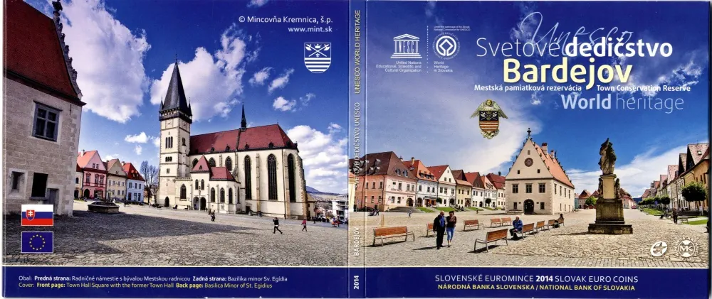 2014 Sada Slovenských Euromincí Bardejov, svetové dedičstvo UNESCO
