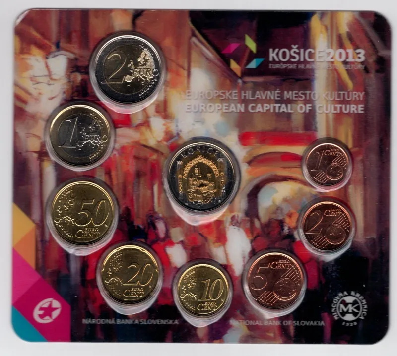 2013 Sada Slovenských Euro mincí Košice - hlavné mesto kultúry - BK