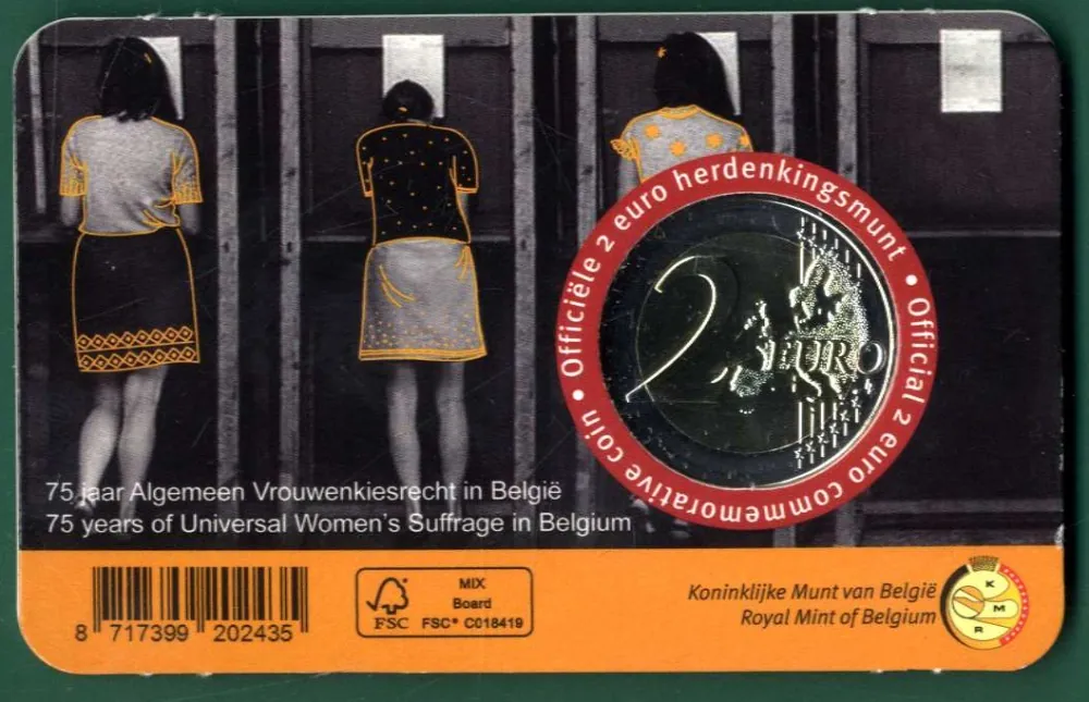 Belgicko 2023 - Volebné právo žien - coincard 