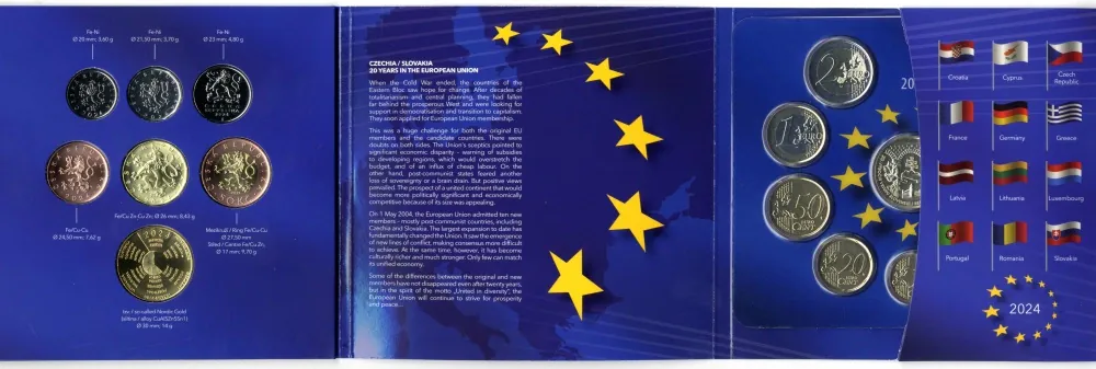 2024 Sada obehových mincí SR a ČR - Vstup do Európskej únie