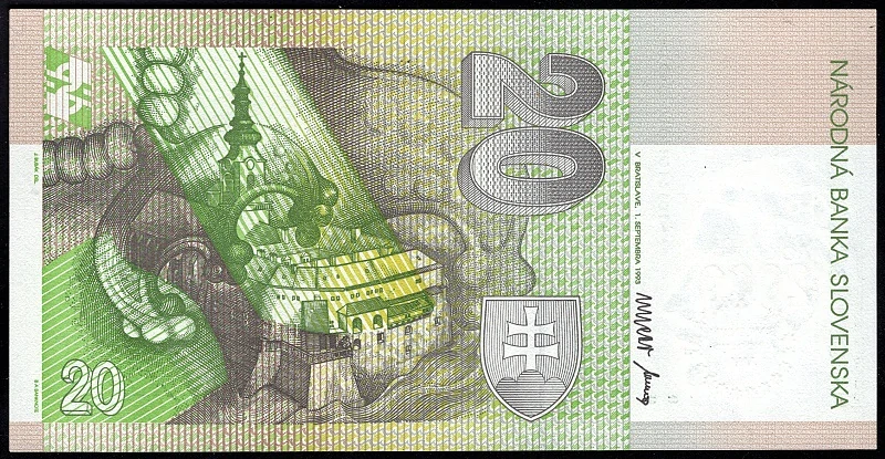 SK27/ 20 Sk - Slovensko - Séria A, 1993 BIMILÉNIUM
