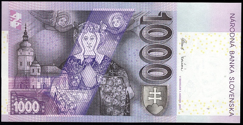 SK49/ 1000 Sk - Slovensko - Séria P, 2007 aUNC