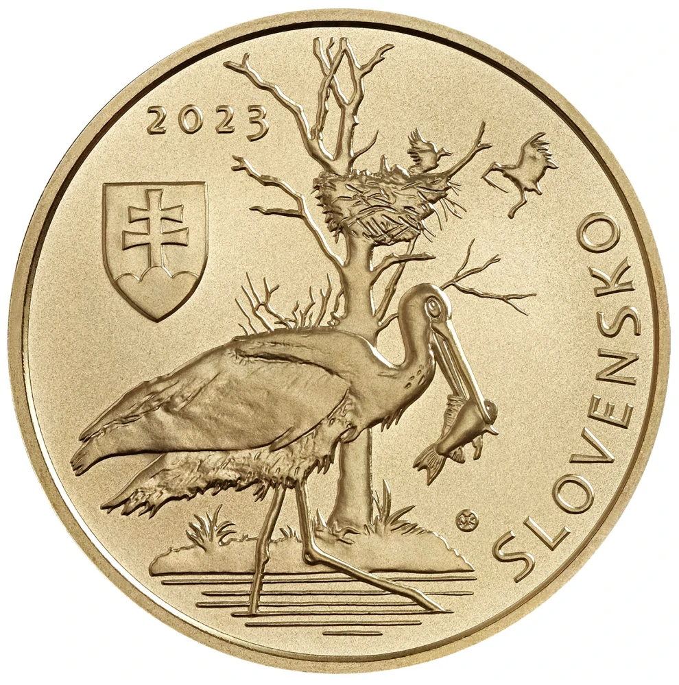 5 € Slovensko 2023 - Bocian čierny