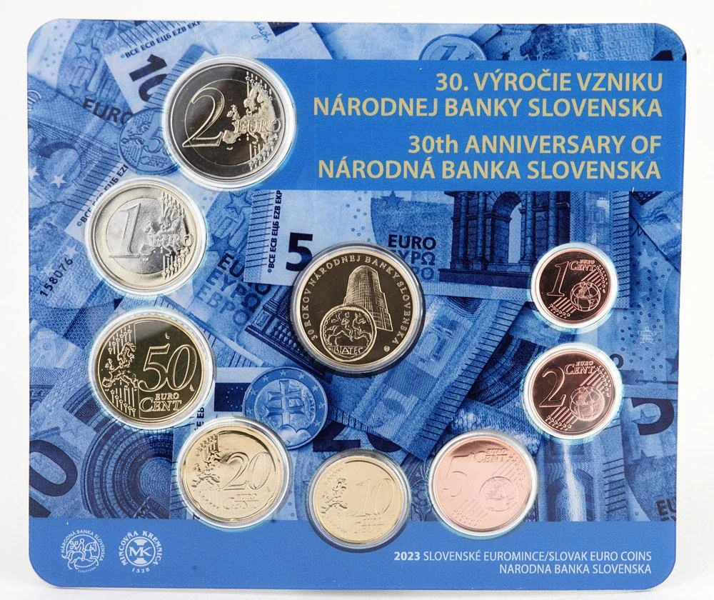 2023 Sada Slovenských Euro mincí - 30. Výročie vzniku Národnej Banky Slovenska