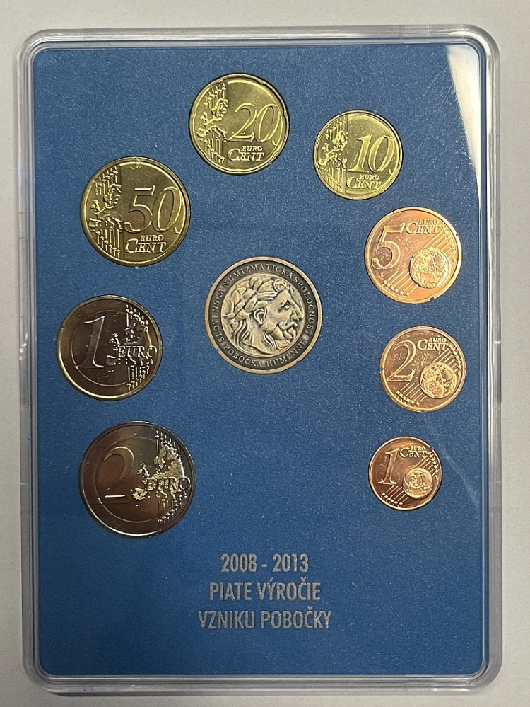 2013 Sada Slovenských Euro mincí Slovenská numizmatická spoločnosť Humenné