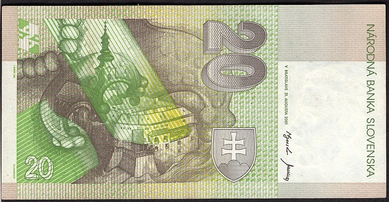 SK36/ 20 Sk - Slovensko - Séria J, 2001