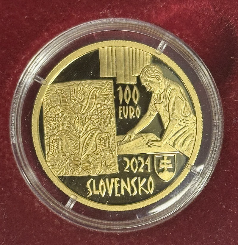 2024 - 100 Euro - Modrotlač - Nehmotné kultúrne dedičstvo Slovenska
