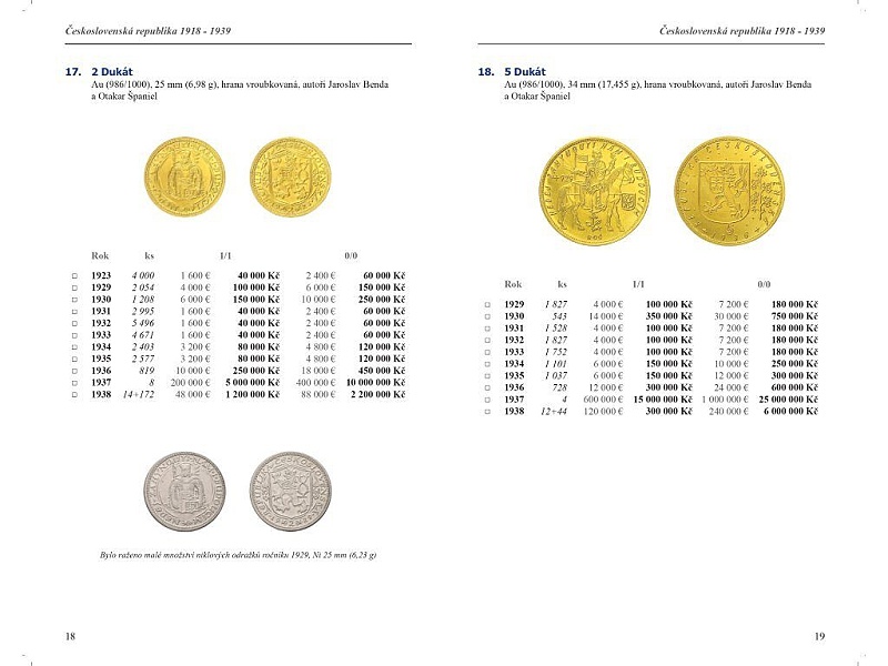 1918-2027 Mince a medaile ČSR, ČR a SR - Katalóg