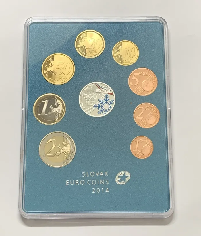 2014 Sada Slovenských Euro mincí Soči - Proof
