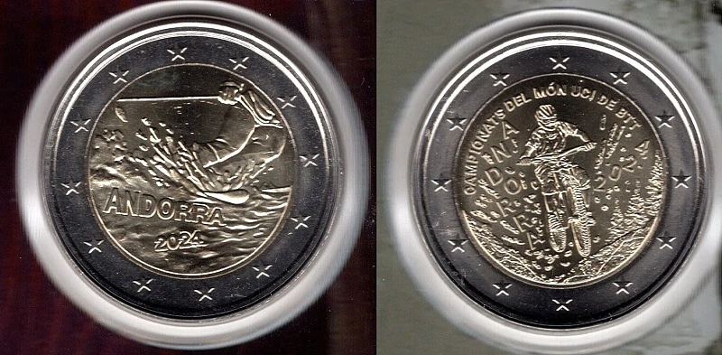 2024 - 2x Pamätná minca Andorra 2€