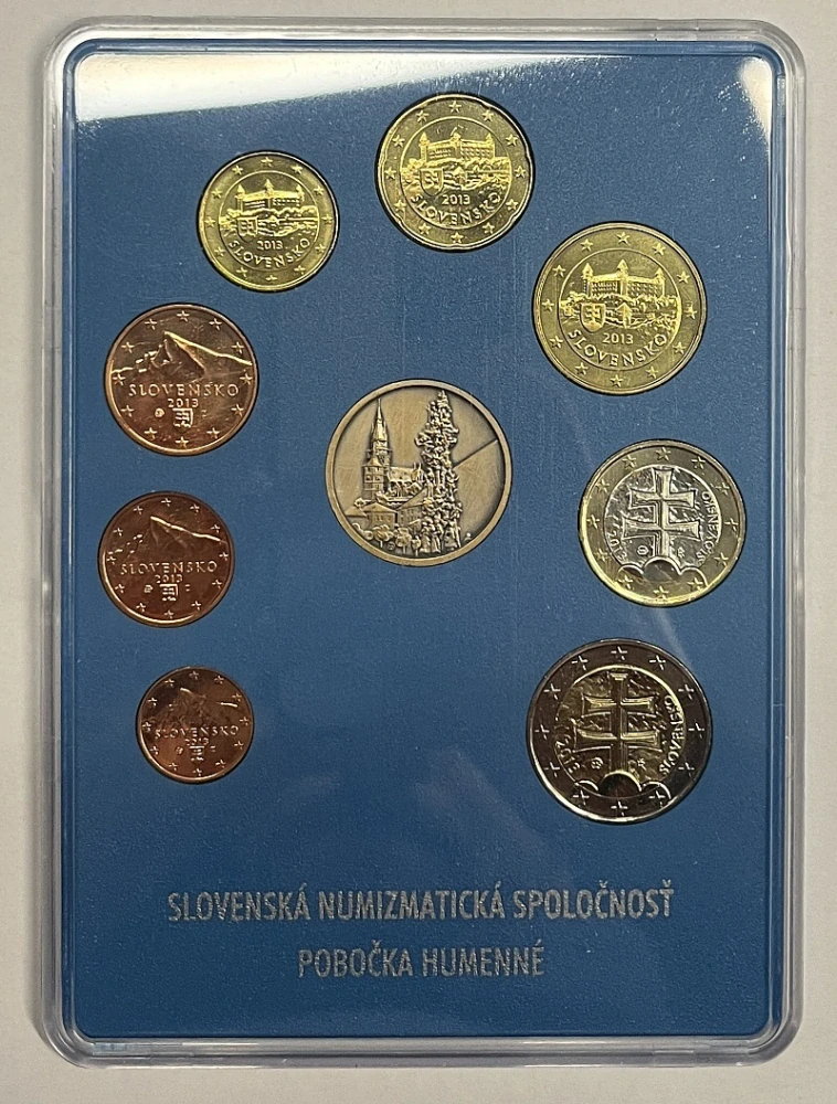 2013 Sada Slovenských Euro mincí Slovenská numizmatická spoločnosť Humenné