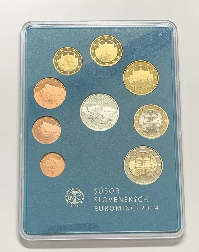 2014 Sada Slovenských Euro mincí Soči - Proof