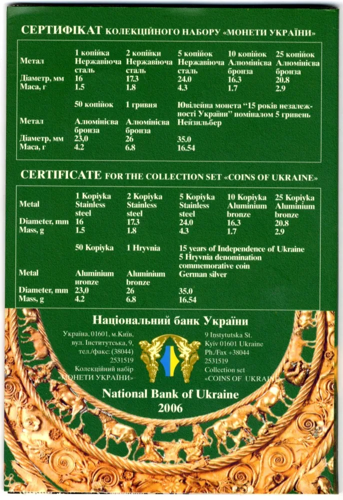 Ukraina - Sada mincí 2006