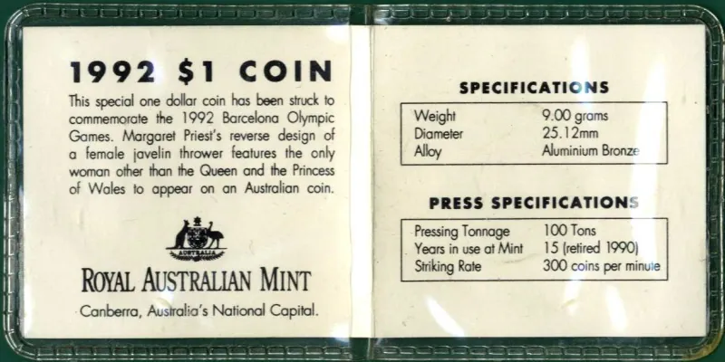 1 Dollar 1992