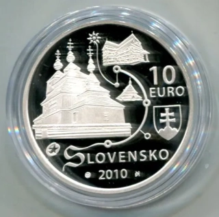 2010/003, 10€ Drevené chrámy PROOF